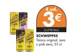 Supermercados Lupa SCHWEPPES Tónica original, zero o pink zero oferta