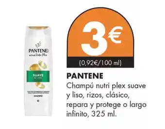 Supermercados Lupa PANTENE Champú nutri plex suave y liso, rizos, clásico, repara y protege o largo infinito oferta