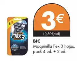 Supermercados Lupa BIC Maquinilla flex 3 hojas, pack 4 ud. + 2 ud. oferta