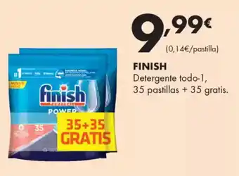 Supermercados Lupa FINISH Detergente todo-1, 35 pastillas +35 gratis. oferta