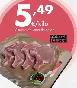 Supermercados Lupa CALIDAD DUROC Chuleta de lomo de cerdo. oferta