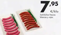 Supermercados Lupa Salchichas frescas blancas y rojas. oferta