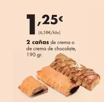 Supermercados Lupa 2 cañas de crema de crema de chocolate oferta