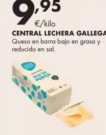 Supermercados Lupa CENTRAL LECHERA GALLEGA Queso en barra bajo en grasa y reducido en sal. oferta