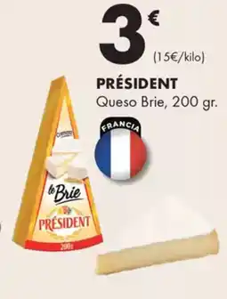 Supermercados Lupa PRÉSIDENT Queso Brie oferta