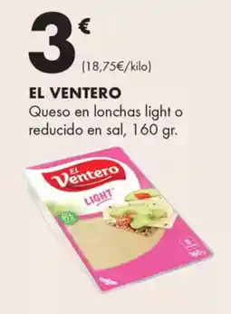 Supermercados Lupa EL VENTERO Queso en lonchas light o reducido en sal oferta