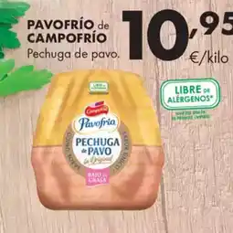 Supermercados Lupa PAVOFRÍO de CAMPOFRÍO Pechuga de pavo. oferta