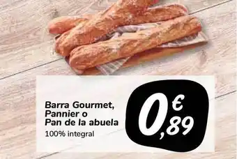 Carrefour Market Barra Gourmet, Pannier O Pan De La Abuela 100% integral oferta