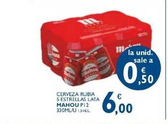 Cash Ecofamilia Cerveza Rubia 5 Estrellas Lata Mahou oferta