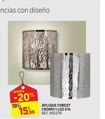 Leroy Merlin Aplique Forest Cromo 1 Luz E14 oferta