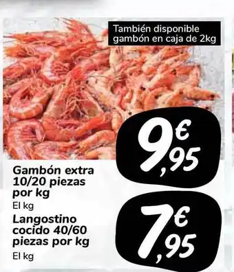 Carrefour Market Gambón Extra 10-20 Piezas Langostino Cocido 40-60 Piezas oferta