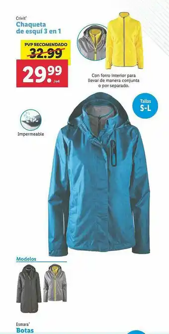 Lidl Crivit Chaqueta De Esquí 3 En 1 oferta