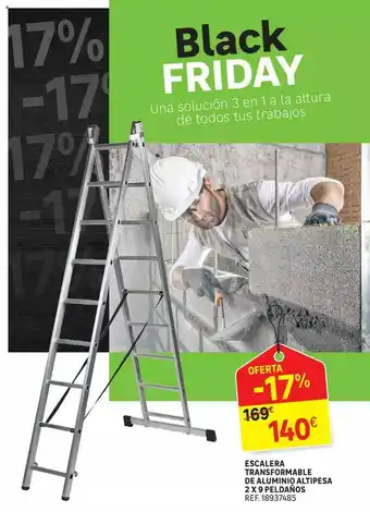 Leroy Merlin Escalera Transformable De Aluminio Altipesa 2 X 9 Peldaños oferta