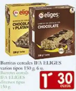 Supermercados Bip Bip IFA ELIGE Barritas cereales oferta