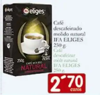 Supermercados Bip Bip IFA ELIGES Cafe descafeinado molido natural oferta