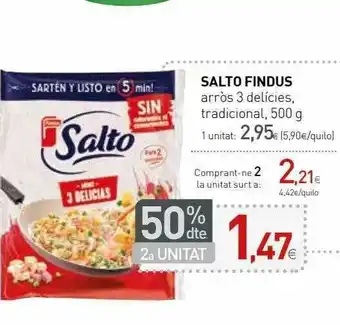 Condis 50% Dte 2a Unitat Salto Findus Arròs 3 Delicies Tradicional oferta