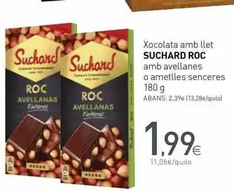 Condis Xocolata Amb Llet Suchard Roc Amb Avellanes O Ametlles Senceres oferta