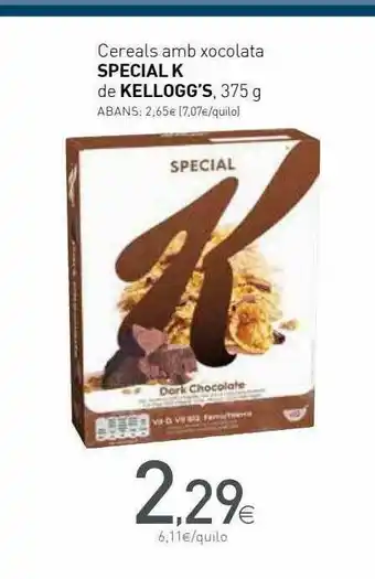 Condis Cereals Amb Xocolata Special K De Kellogg's oferta