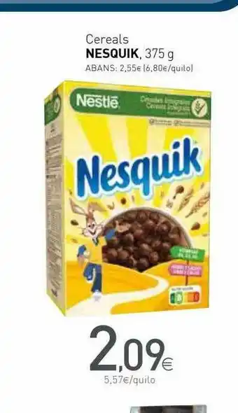 Condis Cereals Nesquik oferta