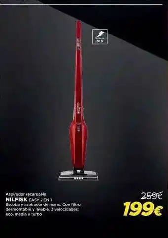 El Corte Inglés Aspirador Recargable Nilfisk Easy 2 En 1 oferta