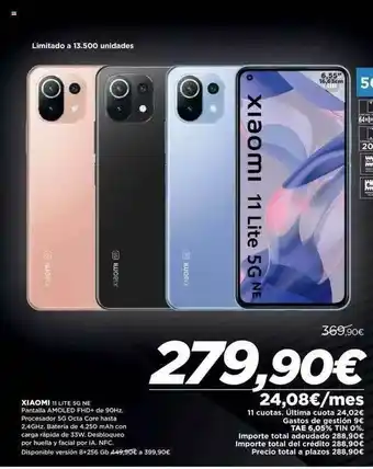 El Corte Inglés Xiaomi 11 Lite 5g Ne oferta