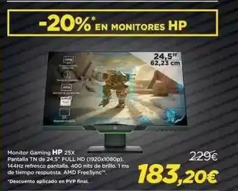 El Corte Inglés Monitor Gaming Hp 25x oferta