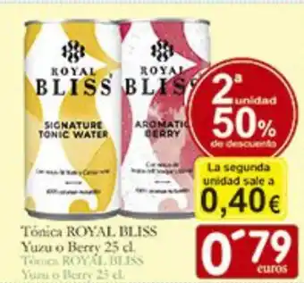 Supermercados Bip Bip ROYAL BLISS Tonica Yuzu o Berry oferta