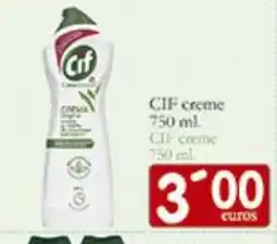 Supermercados Bip Bip CIF creme oferta