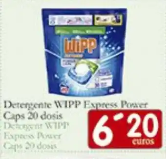 Supermercados Bip Bip WIPP Detergente Express Power Caps 20 dosis oferta