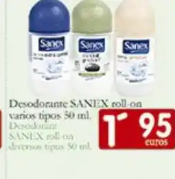 Supermercados Bip Bip SANEX Desodorante roll-on varios tipos 50 ml. Desodorant oferta