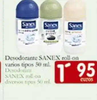 Supermercados Bip Bip SANEX Desodorante roll-on varios tipos 50 ml. Desodorant oferta