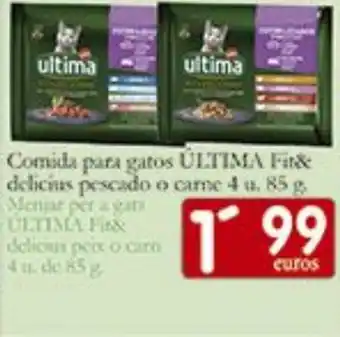 Supermercados Bip Bip ÚLTIMA Comida para gatos Fit& delicius pescado o came oferta