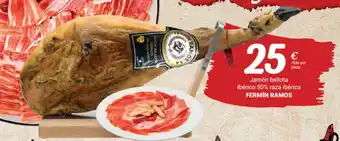 Supermercados Plaza Fermín Ramos Jamón Bellota Ibérico 50% Raza Ibérica oferta