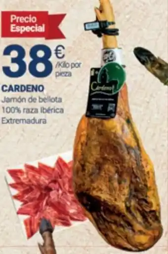 Supermercados Plaza Cardeno Jamón de Bellots 100% Raza Ibérico Extremadura oferta