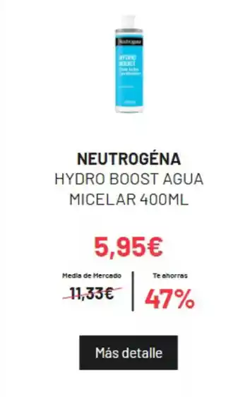 PrimaPrix NEUTROGENA Hydro boost agua micelar oferta