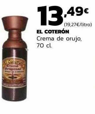 Supermercados Lupa El Coterón Crema De Orujo oferta