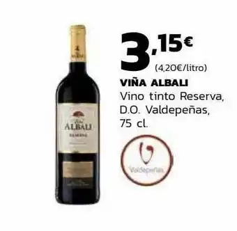 Supermercados Lupa Viña Albali Vino Tinto Reserva D.o. Valdepeñas oferta