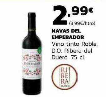Supermercados Lupa Navas Del Emperador Vino Tinto Roble D.o. Ribera Del Duero oferta