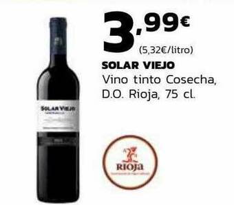 Supermercados Lupa Solar Viejo Vino Tinto Cosecha D.o. Rioja oferta