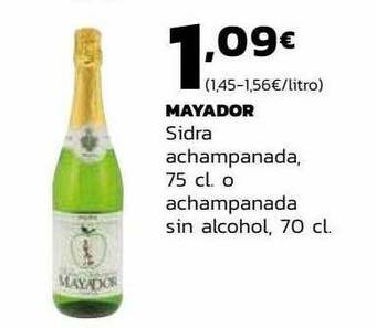 Supermercados Lupa Mayador Sidra Achampanada O Achampanada Sin Alcohol oferta