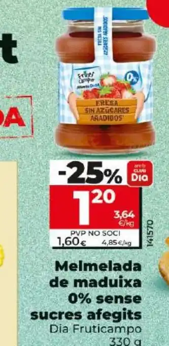 Dia Melmelada de maduixa 0% sense sucres afegits oferta