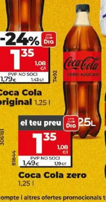 Dia COCA COLA zero oferta