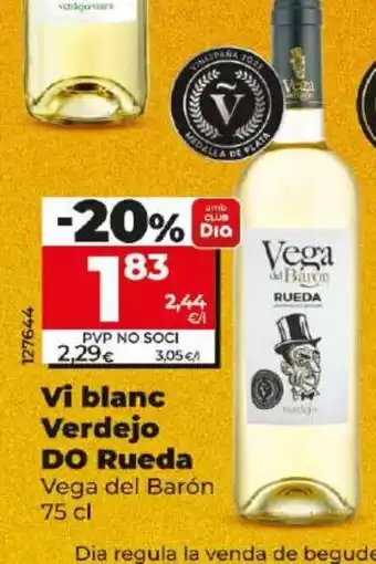 Dia Vi blanc Verdejo DO Rueda oferta