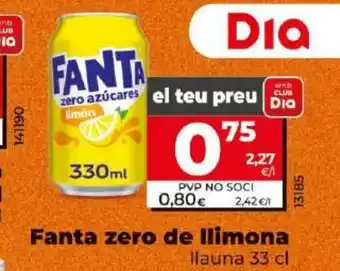 Dia FANTA zero de llimona oferta