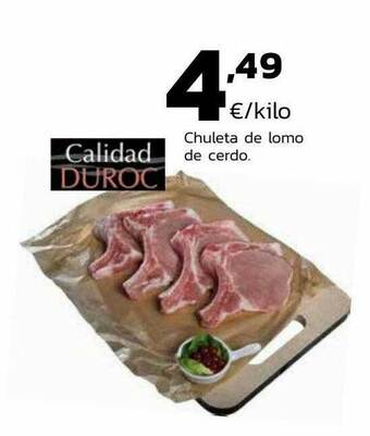 Supermercados Lupa Chuleta De Lomo De Cerdo oferta
