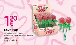 Pepco LOVE POP golosina con palo en forma de rosa con azúcar oferta