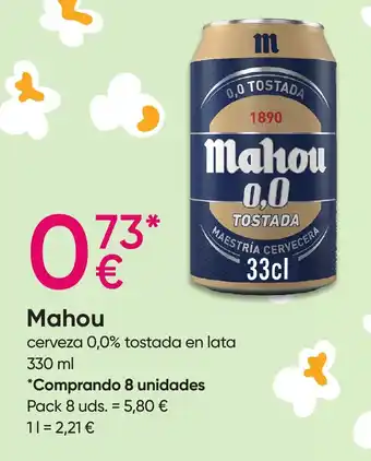 Pepco MAHOU cerveza 0,0% tostada en lata oferta