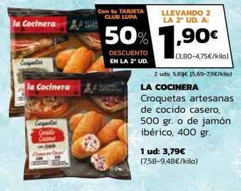 Supermercados Lupa La Cocinera Croquetas Artesanas De Cocido Casero O De Jamón Ibérico oferta