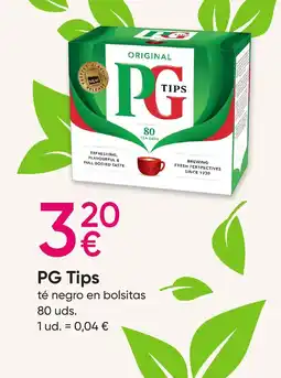 Pepco PG Tips té negro en bolsitas oferta