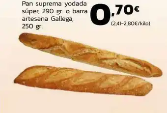 Supermercados Lupa Pan Suprema Yodada Super O Barra Artesana Gallega oferta